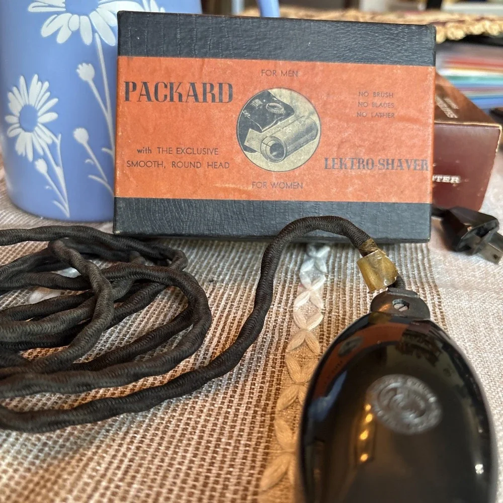 VTG Packard Lektro-Shaver Electric Razor 1930s Original Box Prop Art Deco‎